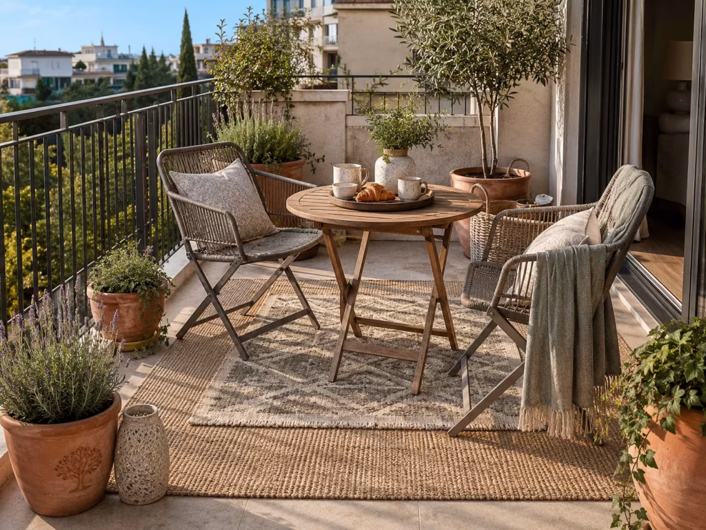 Layer Outdoor Rugs to Add Warmth Underfoot